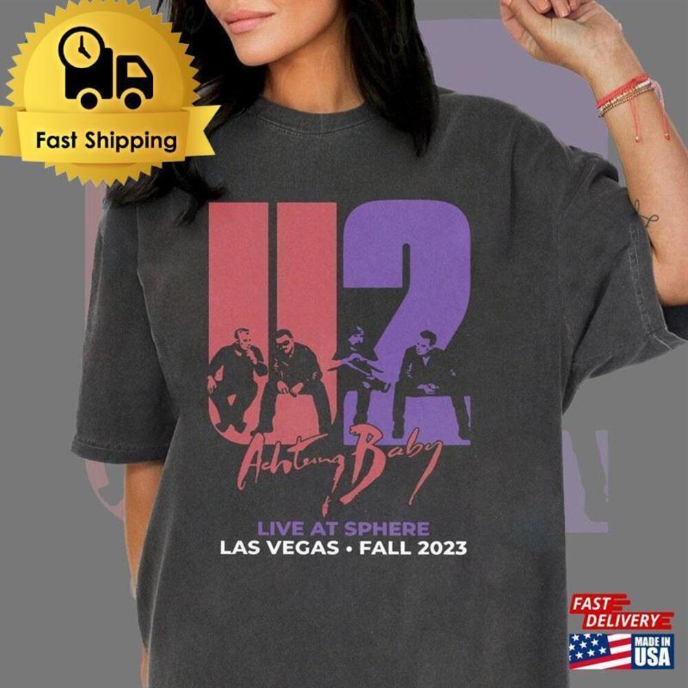 Comfort Color Las Vegas U2 Ultraviolet Sphere  Band Concert Tshirt